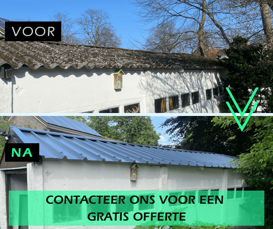 Wijk Winterslag heeft weer een asbestdak minder.